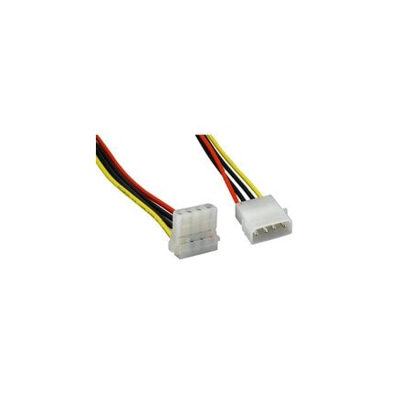 Cable Wholesale 5.25 Female to 5.25 Right-Angle Male Internal Drive Power Cable, 8-inch 11W3-04308